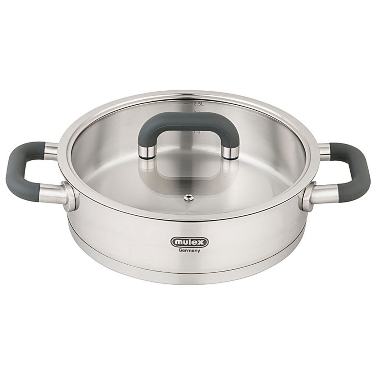 LUGANO Edelstahl Servier Pfanne 24 cm