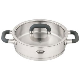 LUGANO Edelstahl Servier Pfanne 24 cm