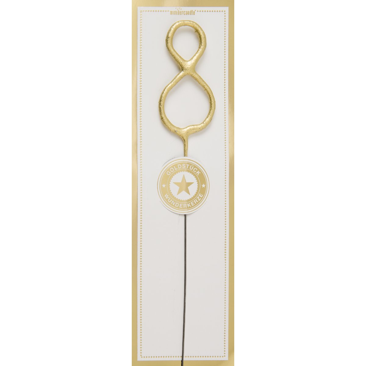 8 gold Goldstück weiß Wondercandle® classic