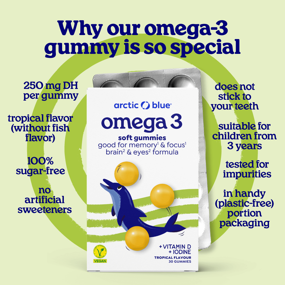 Vegan Omega-3 Gummies with vitamin D and iodine