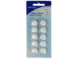 Magnete Westcott bianco confezione da 10 pz. 15mmx8mm 100gr. tappo: 3-4 fogli 80gr. carta