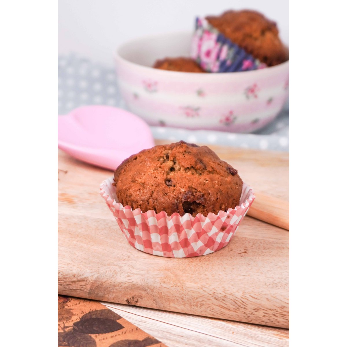Red check cupcake papers 60 pcs Isabelle Rose