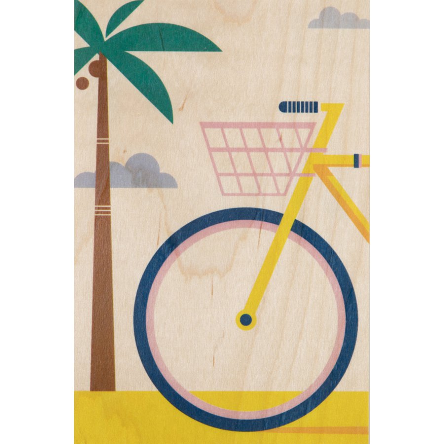miami miabike postal de madera