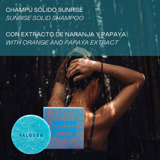 Champú sólido Sunrise (extracto de naranja y papaya) - 50 g