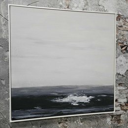 Gaia sea view zwart grijs 100x100cm (69032)