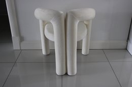 Spisestuestol Japandi White Velvet