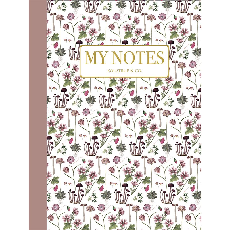 Note Booklet - Rose floral pattern