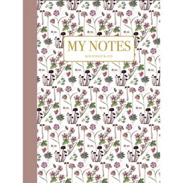 Note Booklet - Rose floral pattern