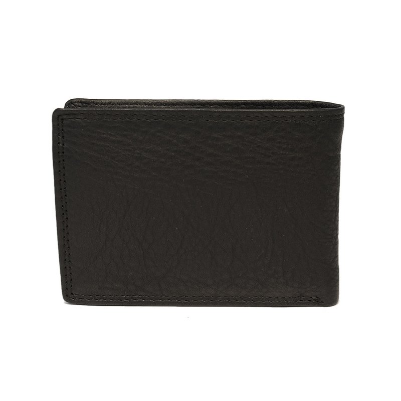 Men's Wallet Billfold Model Of Black Leather