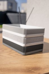 Sleek Rectangular Cool Tone Trays - Modern Ribbed Design, Perfect for Desk, Entryway, Coffee Table, or Home Organization Needs