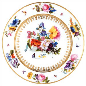 Plate metal White ground