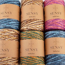 Sensy Premium 185 iarde %100 Filato di rafia multicolore in carta