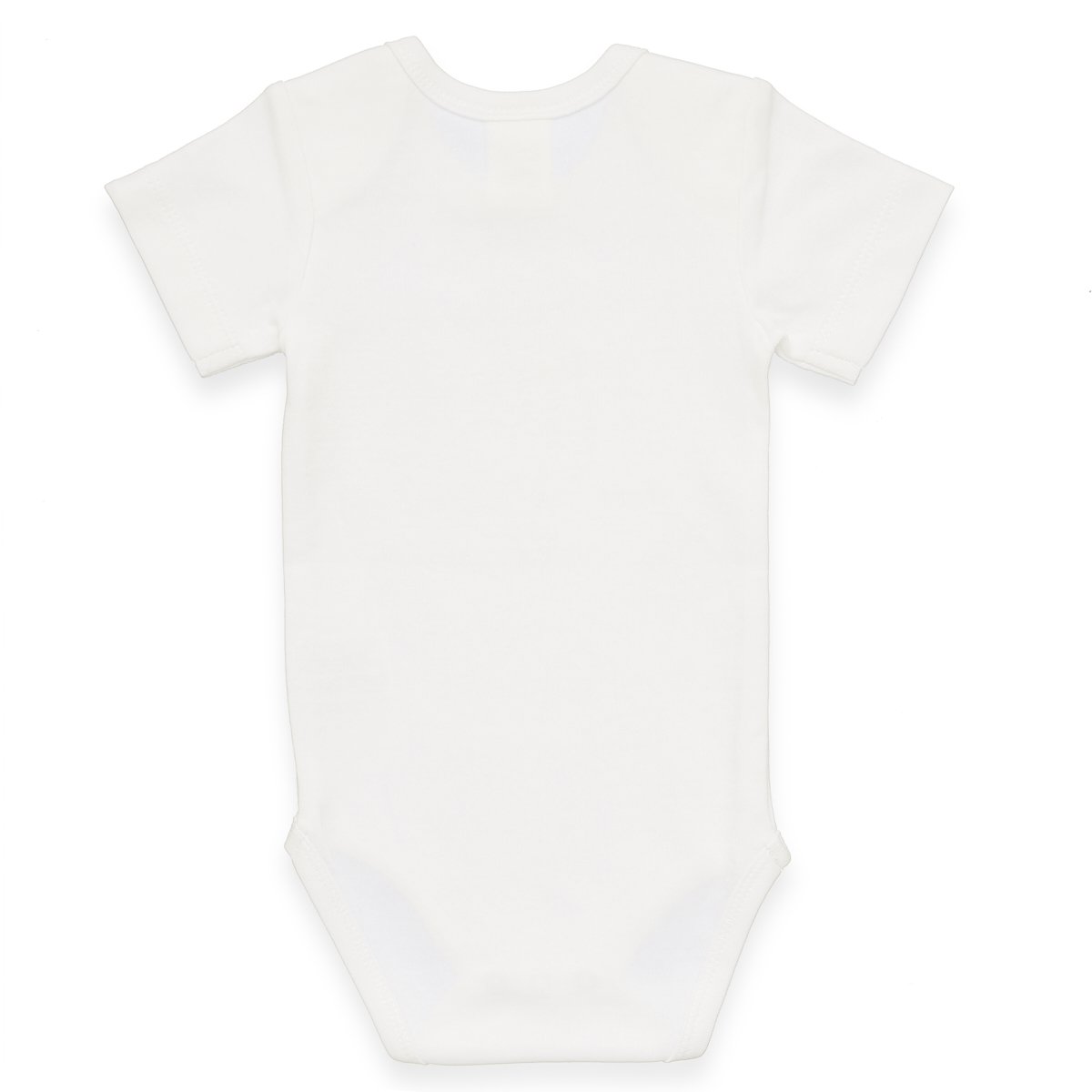 Baby Body Kurzarm - Panda Print, Interlock - OffWhite
