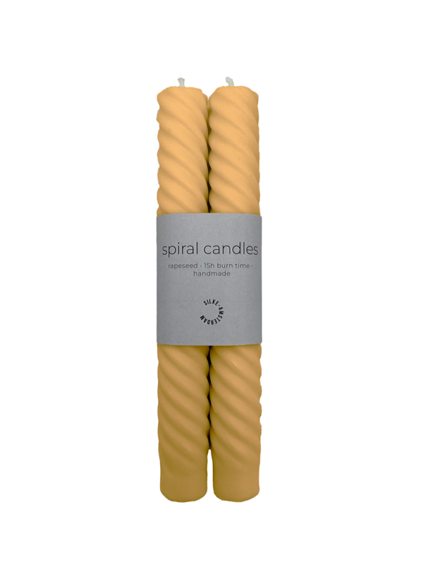 Duo Spiral Taper Candle (tramonto sbiadito) | Candela per la cena
