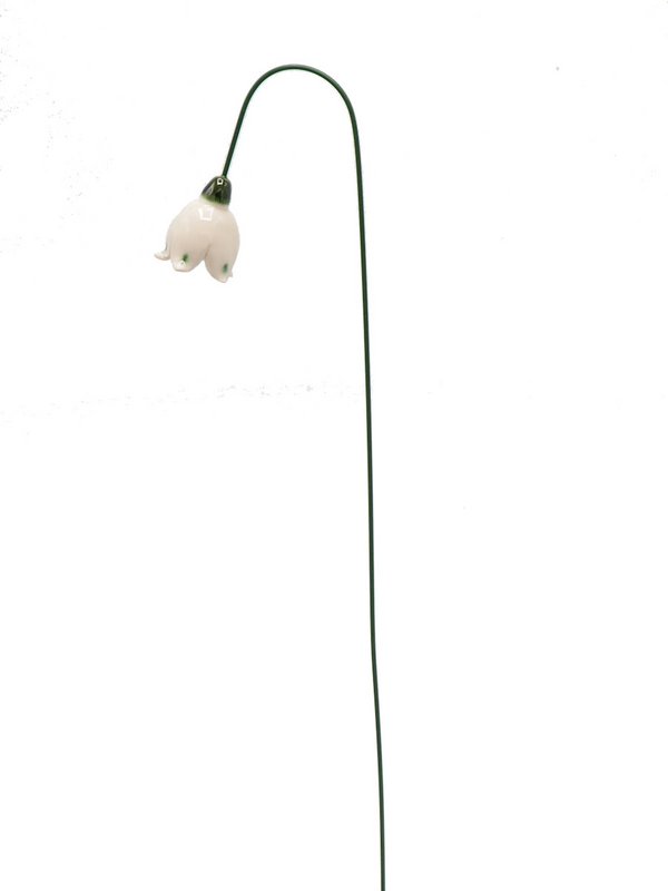 Snowdrop flower ceramic fixed 3.5 cm