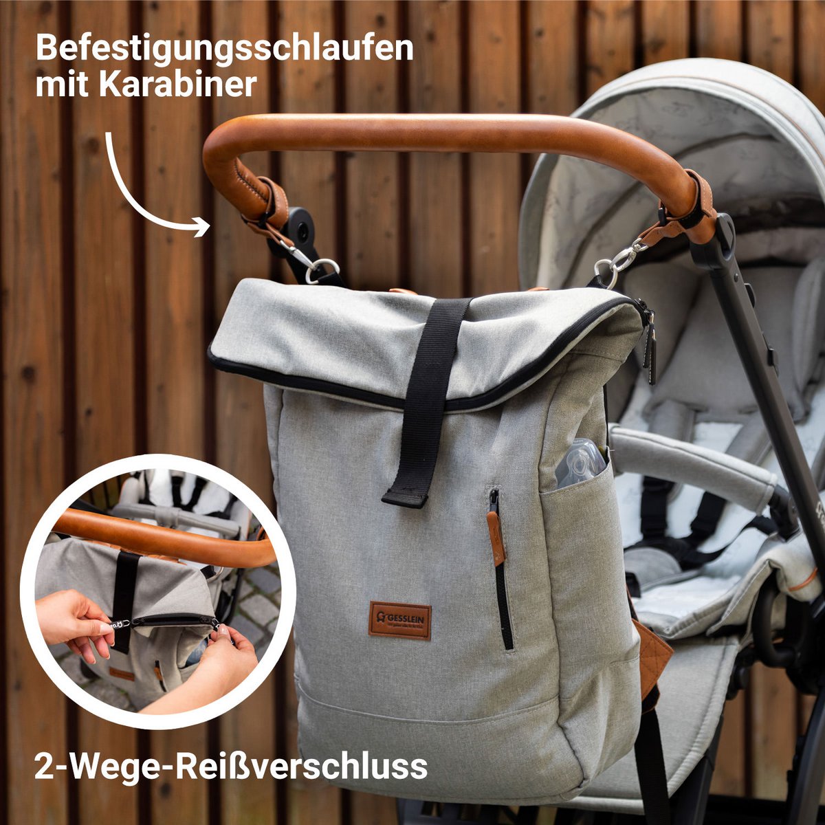 Wickeltasche N°6 Rucksack Schwarz