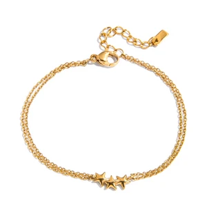 LOUIZ Gold star bracelet