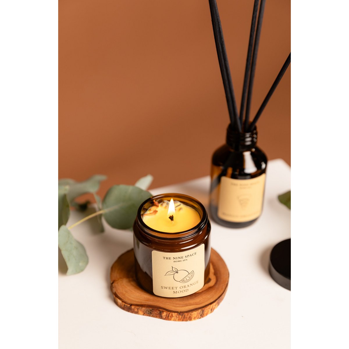 Vela de humor CHARMING ROSE - Mini vidrio marrón