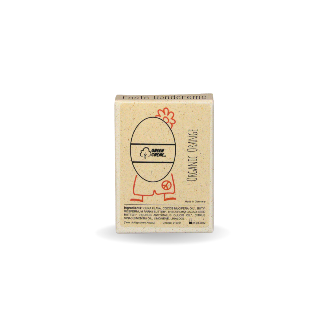 Organic Orange - solid hand cream - 30 grams