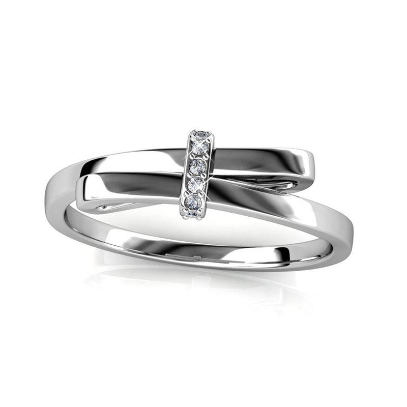 Bague Arco Luminoso - Argenté et Cristal