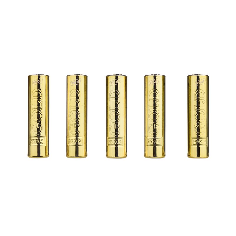 Briquet PROF Rechargeable à Pierre Effet Lingot d'Or