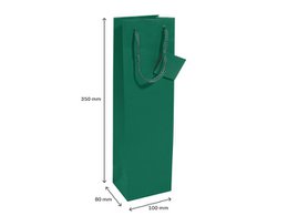 Cadeautas Sigel fles, opaal groen, matte lak, cadeaukaartje, papier, 157 g,