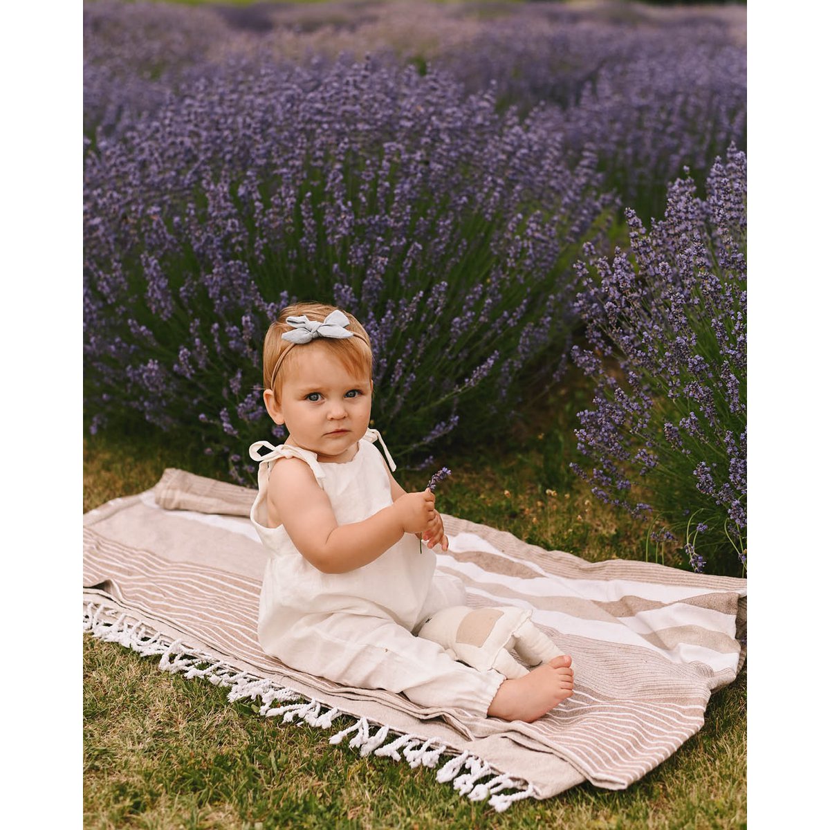 Unisex linen/cotton romper
