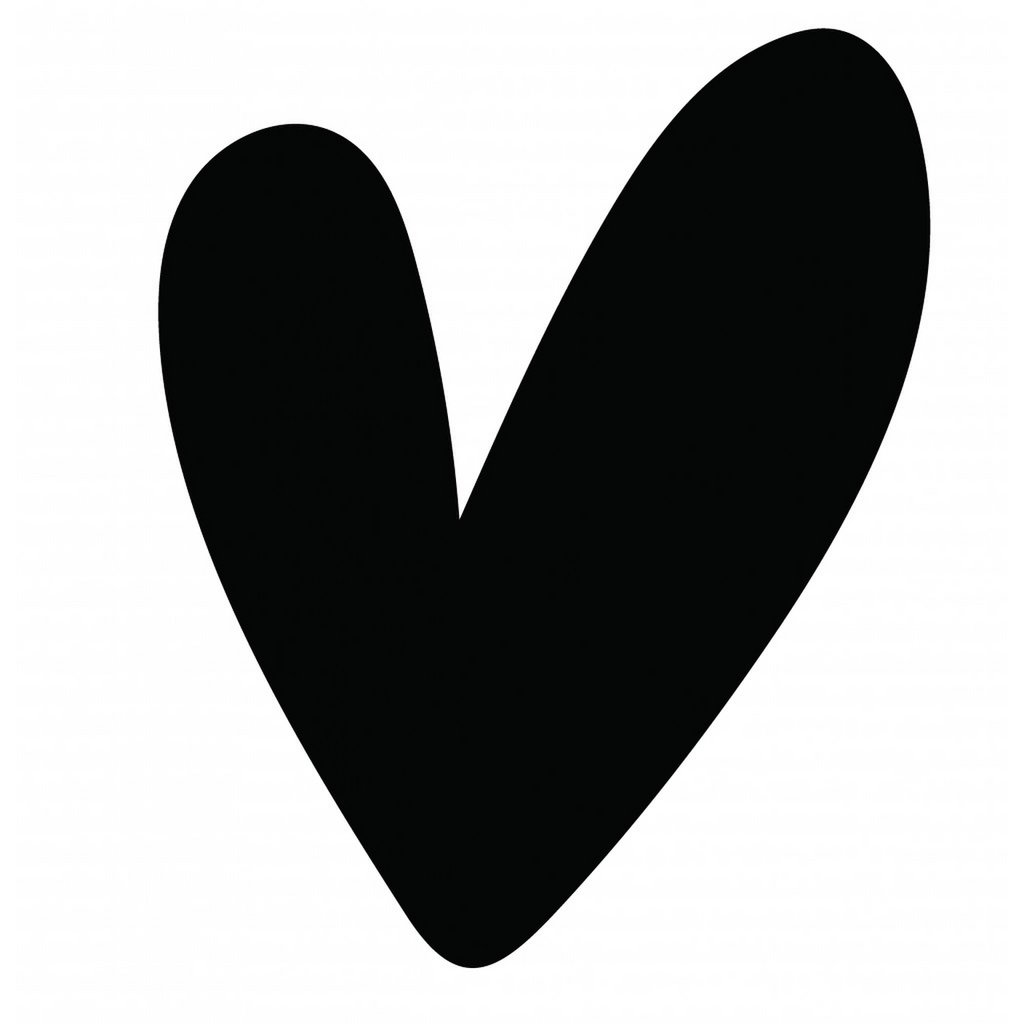 Wall heart black 40cm