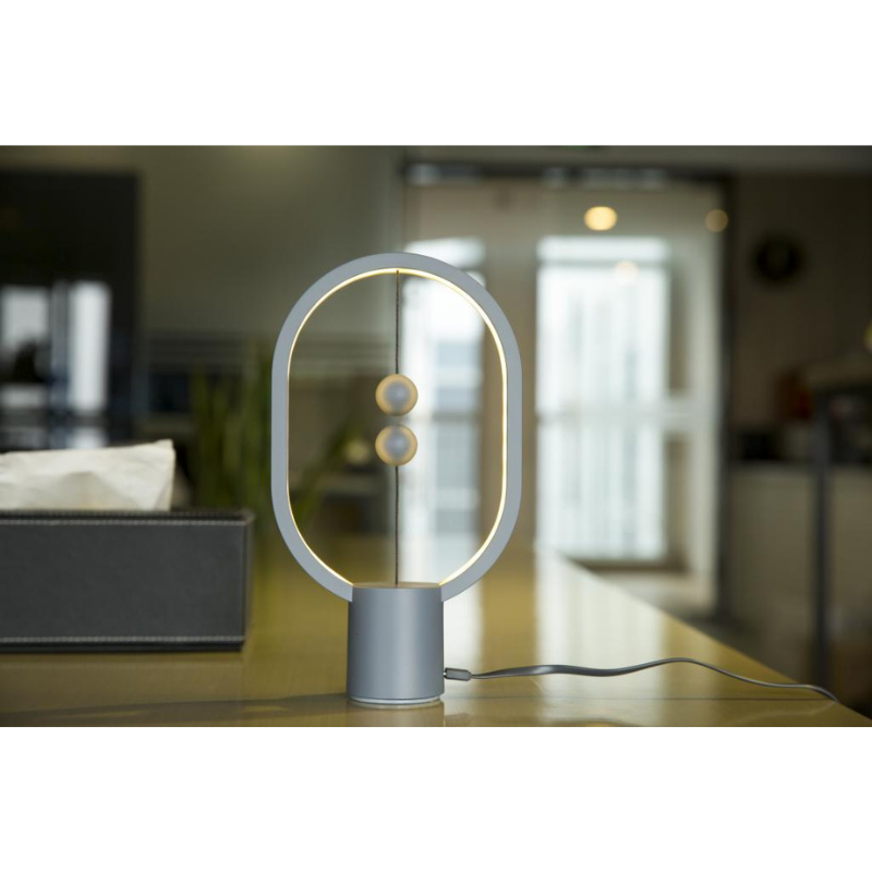 Lampada HENG Balance Ellipse Mini grigio chiaro e scuro