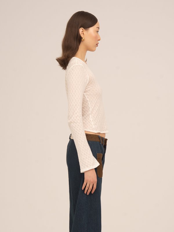 Frame White Jersey Top
