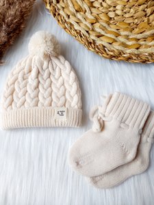 Merino baby mutsje creme