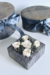 Arreglo de jarrón de flores preservadas 10x10 H6,5 cm