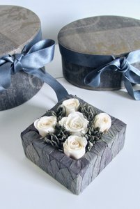 Konservierte Blumen Vasenarrangement 10x10 H6,5 cm