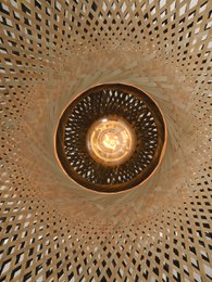 Wandlamp Kalimantan bambusplade, S
