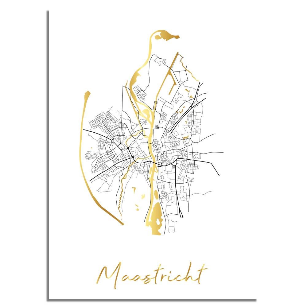 Map City Village of your choice - Gold foil / Silver foil / Copper foil