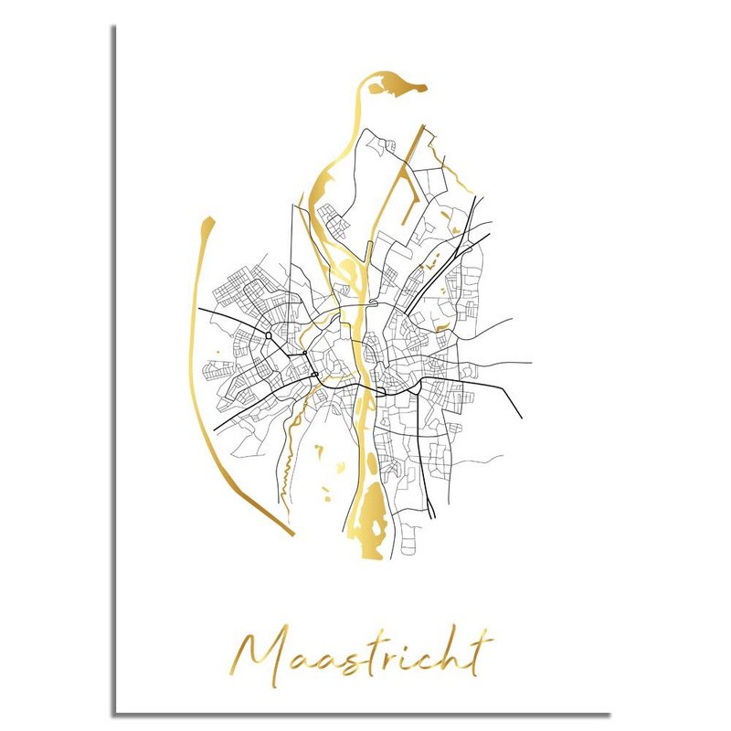 Map City Village of your choice - Gold foil / Silver foil / Copper foil