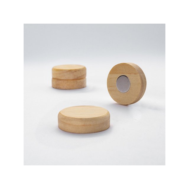 Aimants Sigel rond bois 4 pièces 33mm rond