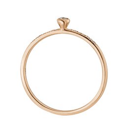 Anello Petite, diamante bianco, oro rosa 14K