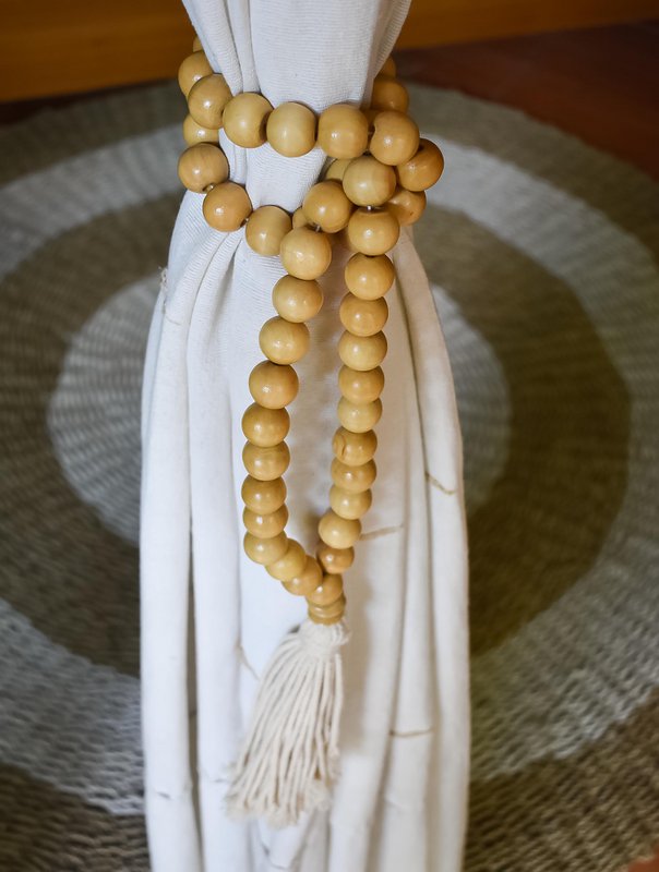 Guirlande de perles de bois