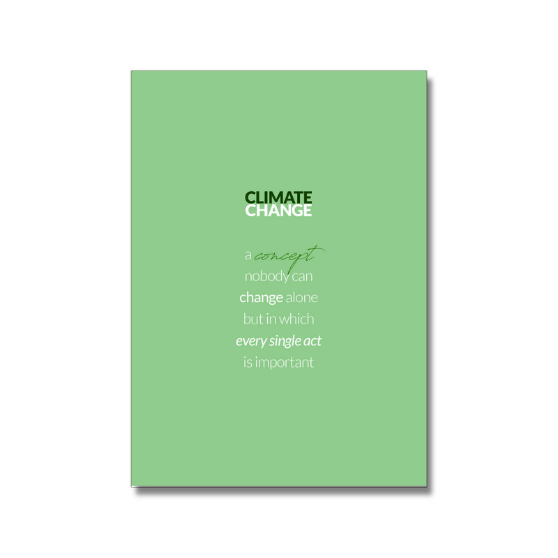 Cartel del concepto de cambio climático A4