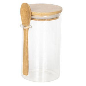 Stock jar Ø 8x15 cm glass ladle storage can