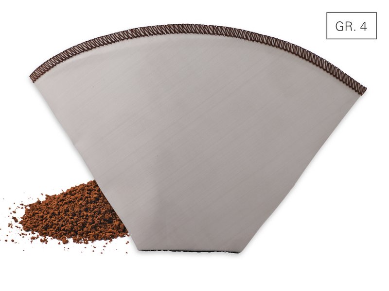 Kaffeedauerfilter Edelstahlgewebe faltbar Gr. 4