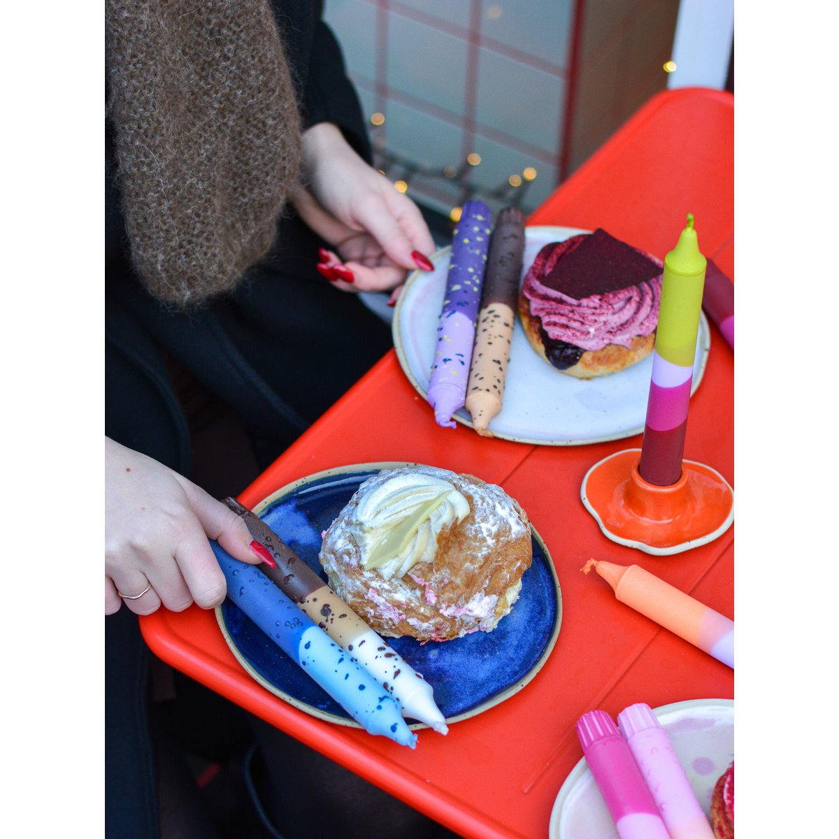 Stabkerzen Frühling – Blueberry Fizz Confetti