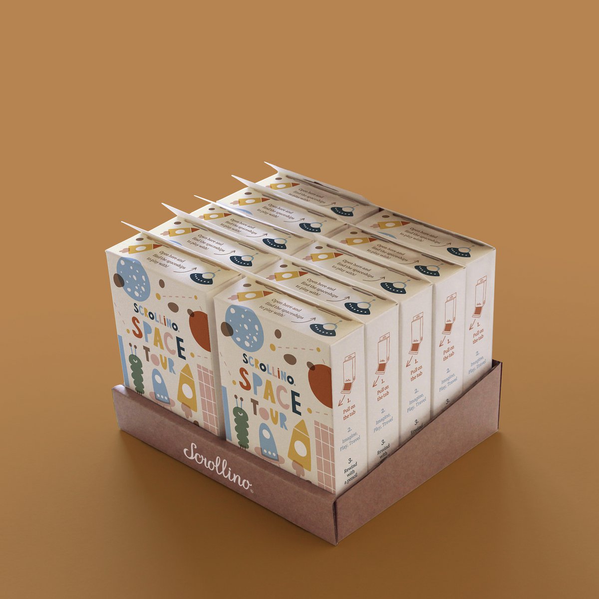 Leuk boek voor kinderen - Scrollino SPACE Tour