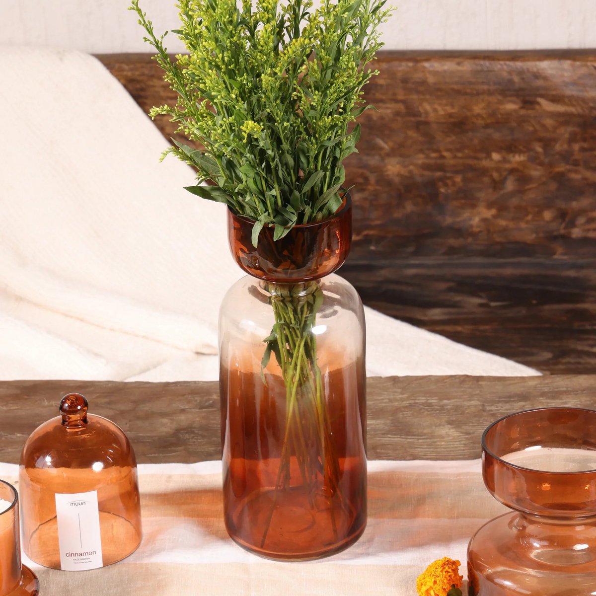 Handblown Tinted Glass Vase - Grande Size, 3 Colors