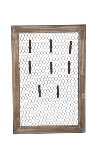 Frame with wire mesh