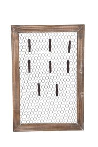 Frame with wire mesh