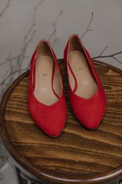 Ruskind klassiske ballerinaer - Audrey - Rød 34-42