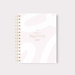  A5 spiral planner with soft serenity design, suitable for weekly planning in 2026.