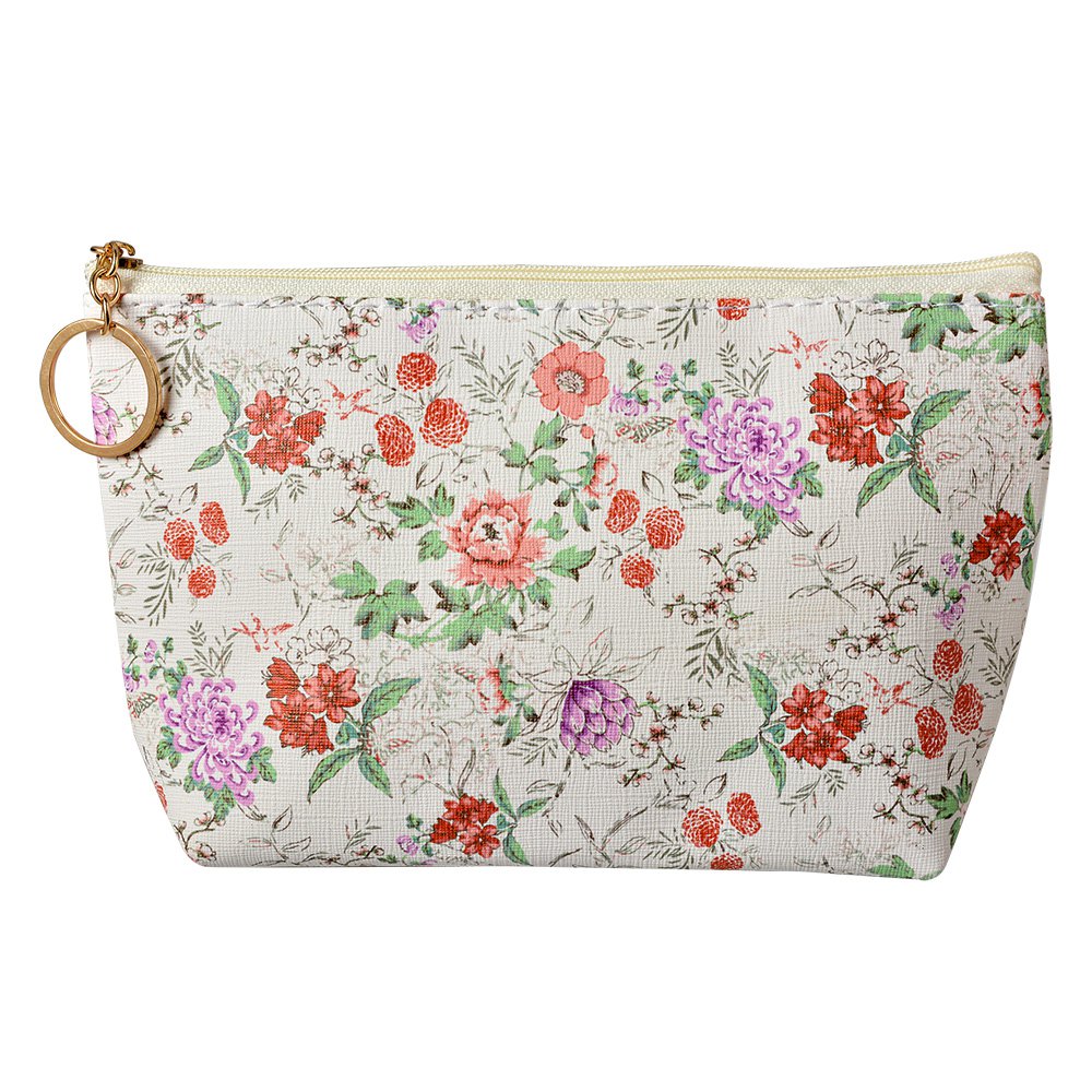 Toilettas Dames 21x5x13 cm Beige Roze Synthetisch Bloemen